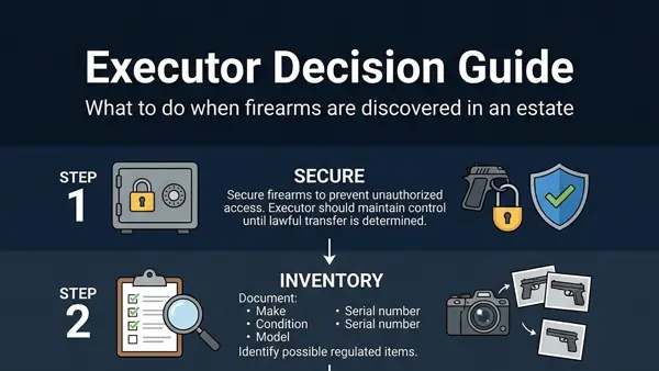 What to do if you inherit firearms checklist